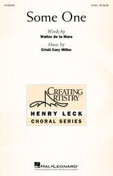 Some One Two-Part choral sheet music cover